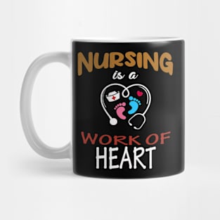 Nursing is a work of heart Mug